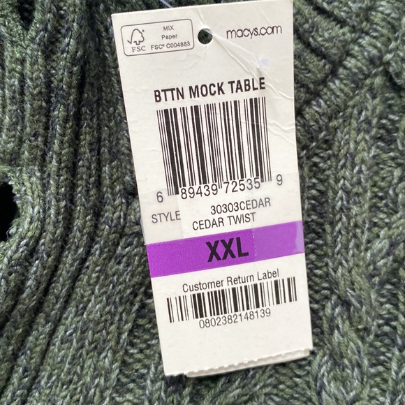 NWT Men’s Tasso Elba Hunter Green‎ Sweater. Size XXL. - Picture 9 of 11